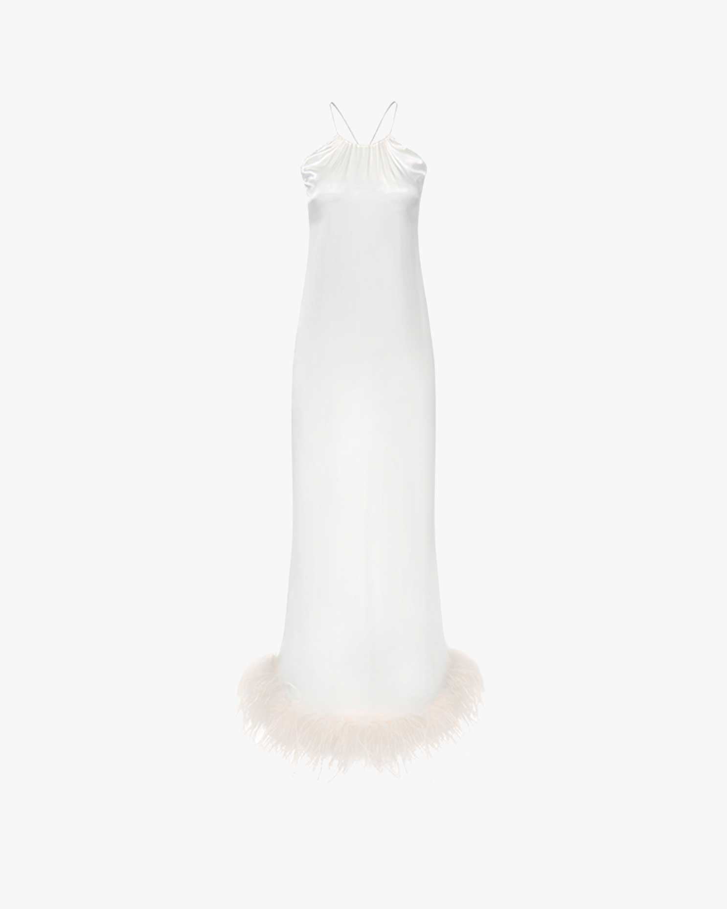 Bride-to-be Edition in Halter Neckin Silk Long Dress