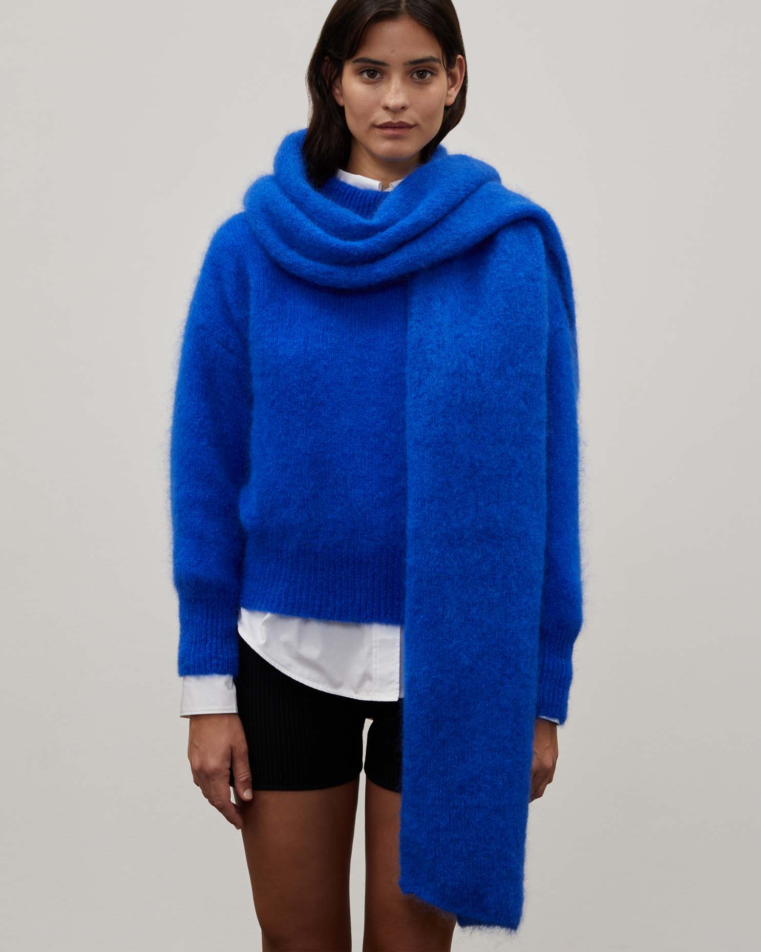 Scarf Mohair Donna Electric Blue