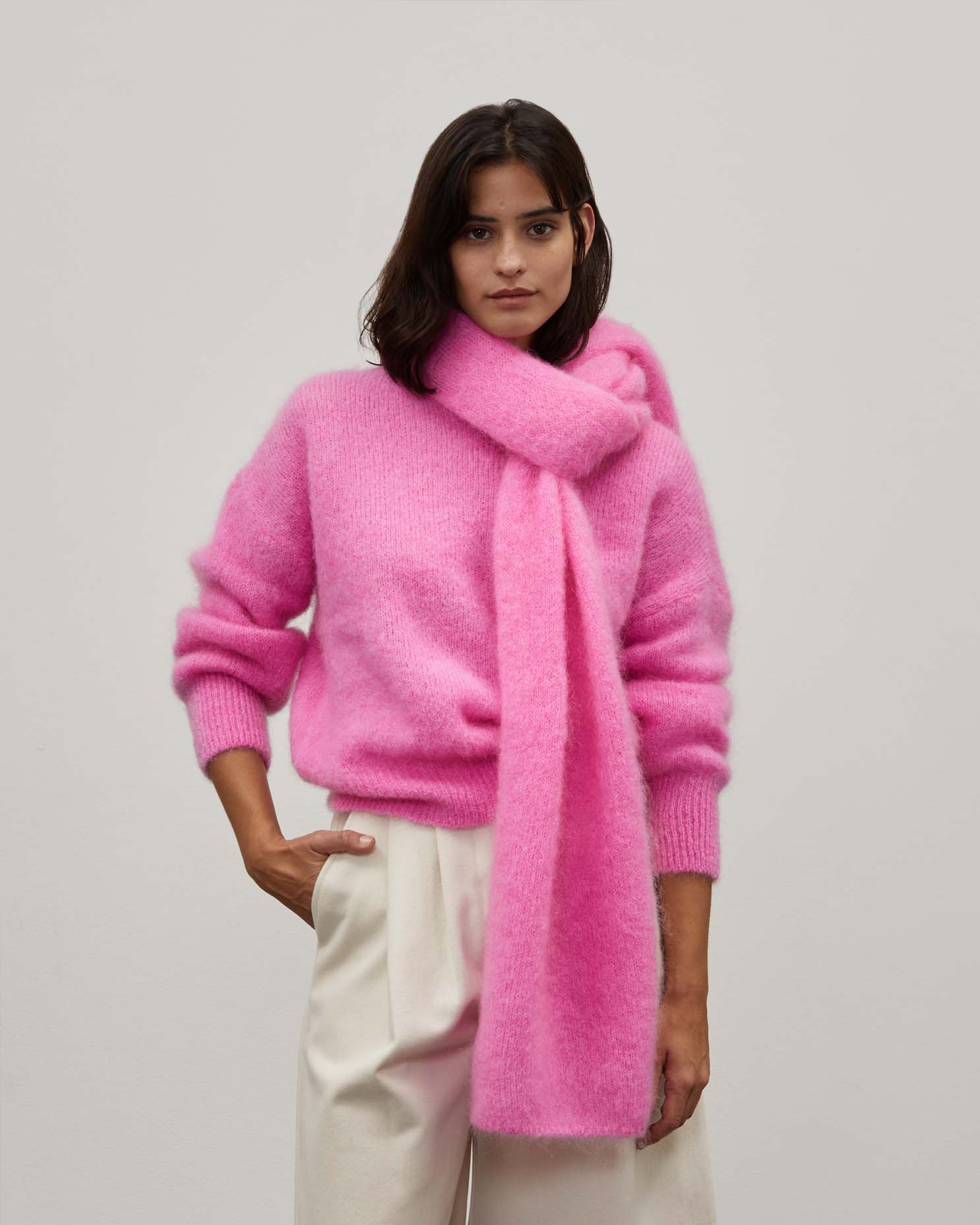 Scarf Mohair Donna Pink