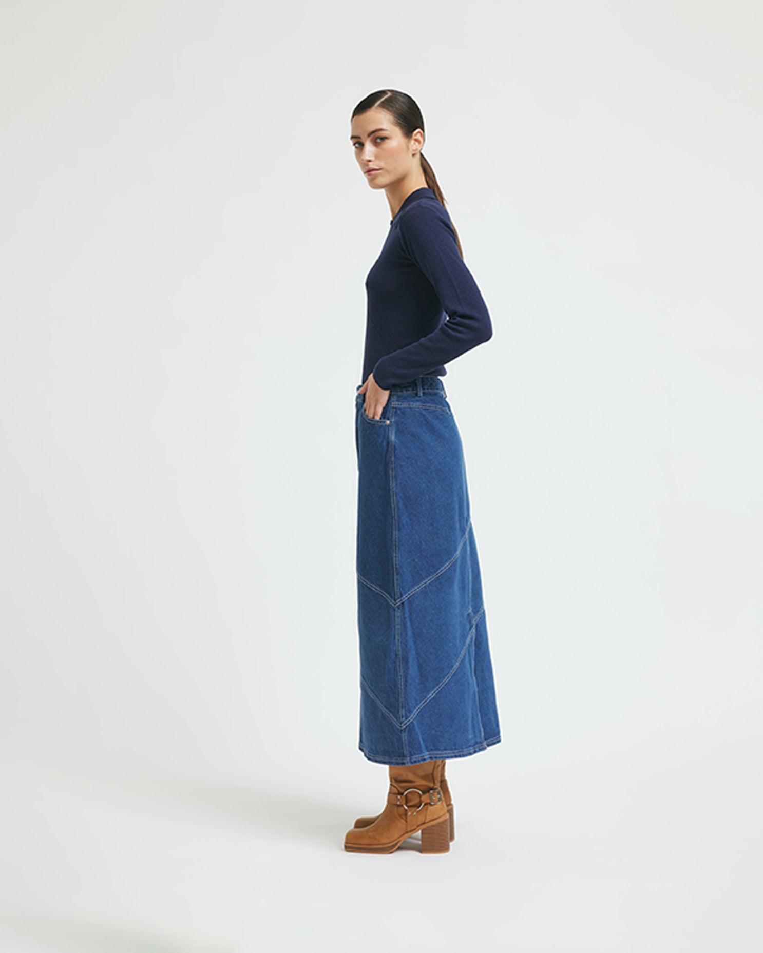 ClaireRS Skirt Denim Blue