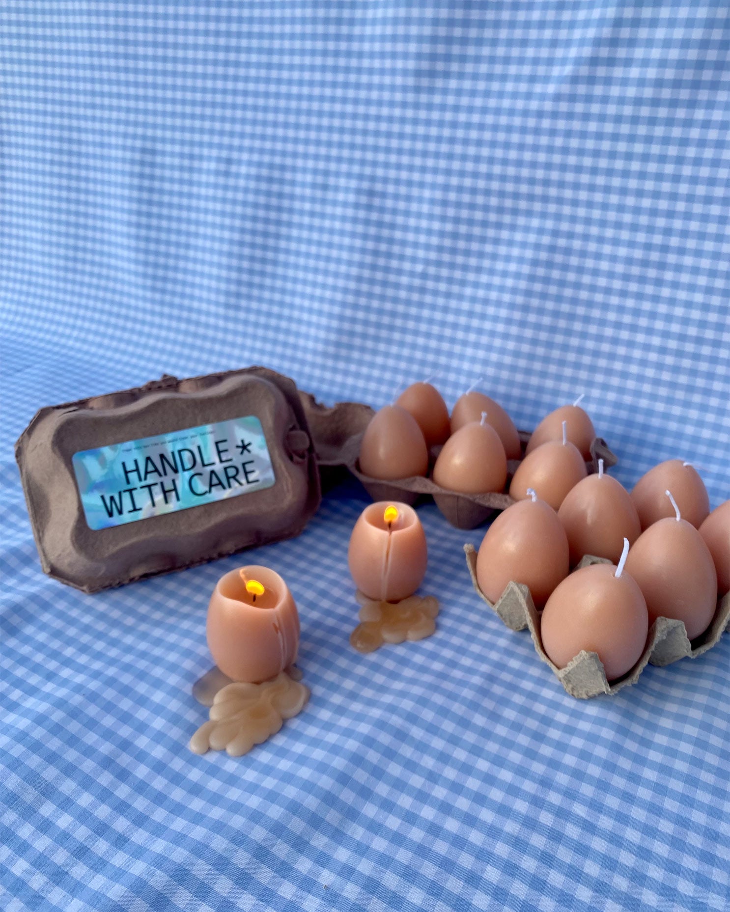 Egg Candles in Broken Shell